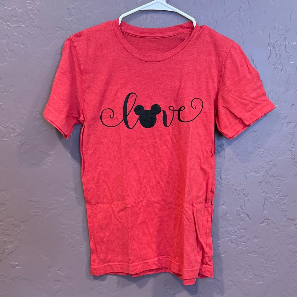Disney Red and Black Short Sleeve Tee